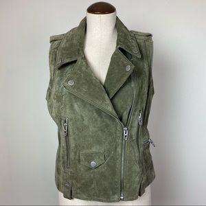 Blank NYC Green Suede Moto Vest